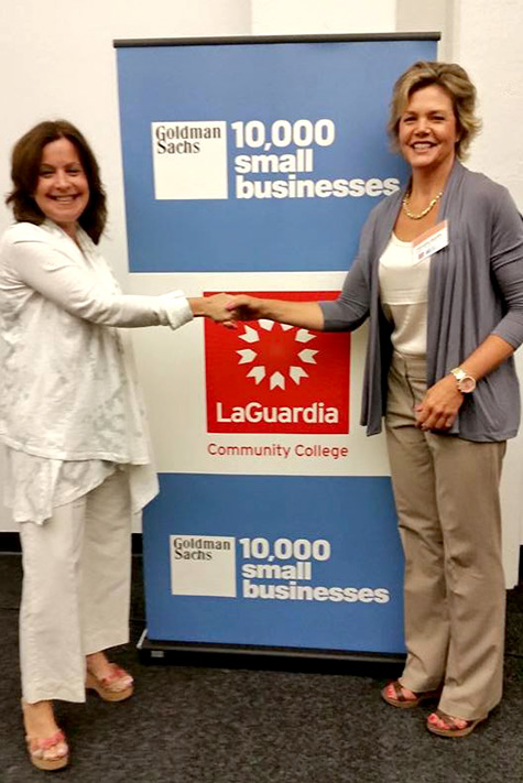 Christine at the Goldman Sachs Small Business Scholarship Program Kick off